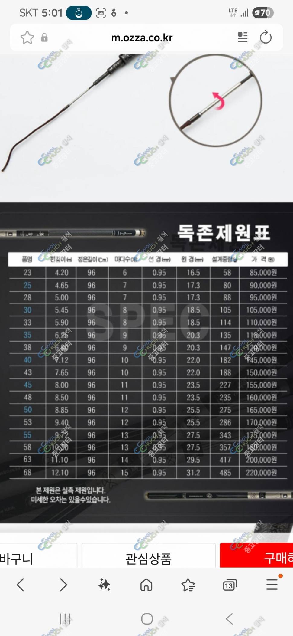 OZZA Fishingㅡ독존40낚시대새것 (중고장터 - 팝니다)