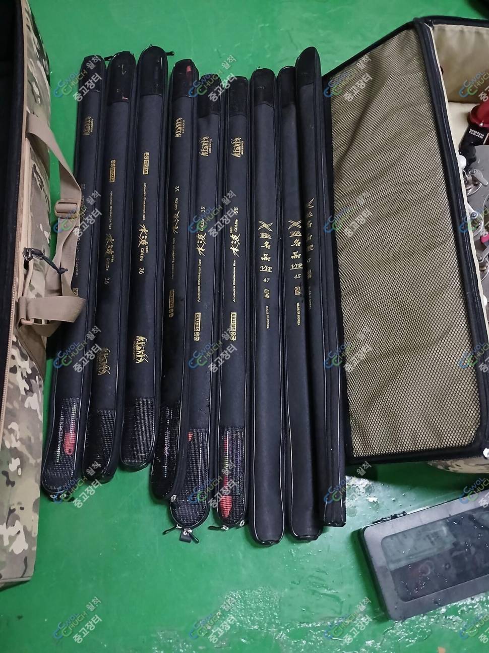 낚시풀세트수파골드동일받침틀파라솔각도기의자 (중고장터 - 팝니다)
