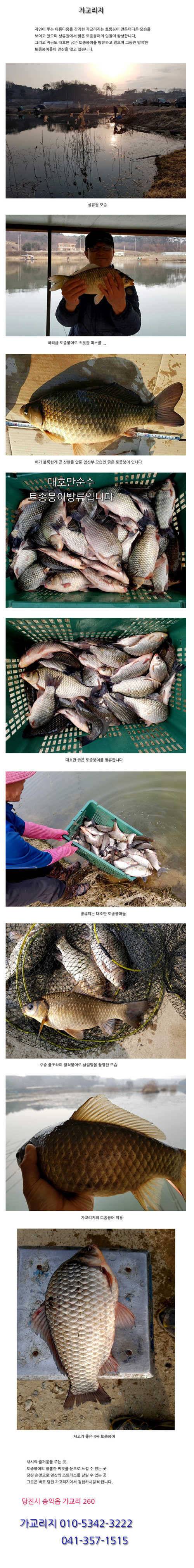 낚시의 즐거움을 주는 곳 (유료터정보 - 유료터점주조황)