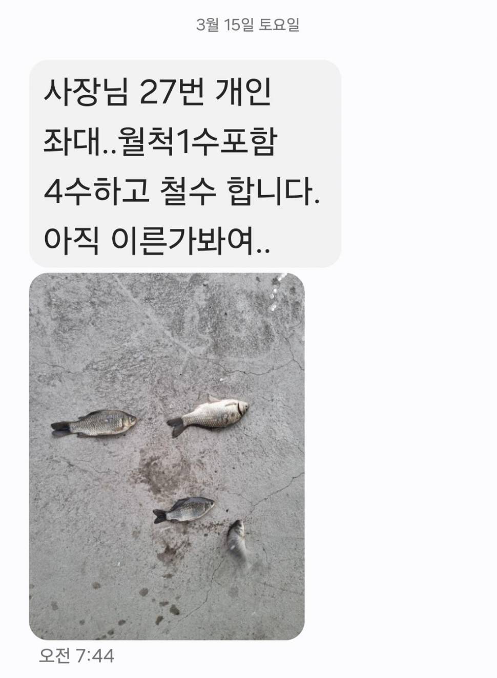2025년 3월 셋째주 조황정보 용담낚시터사암지 (유료터정보 - 유료터점주조황)
