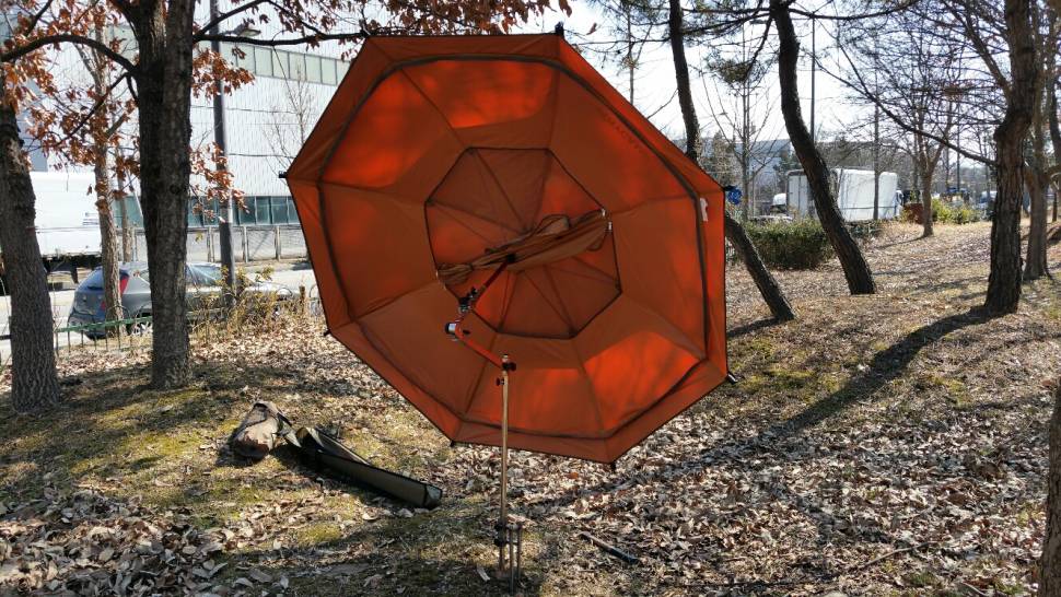 각도기와 트캠 파라솔 기스방지용 (사용기강좌 - 나의낚시장비)