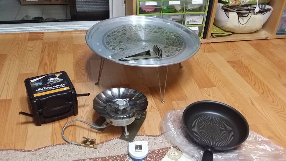 옛날 쟁반으로 테이블 만들기 (사용기강좌 - 나의낚시장비)