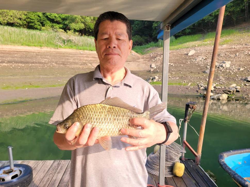 청풍실리곡낚시터 43cm 대물입니다 (조황조행기 - 충주호조황속보)