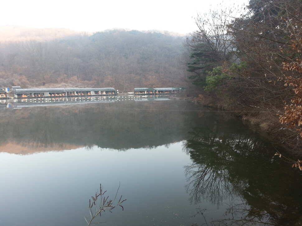 겨울철 구봉지에서 (유료터정보 - 유료터조행기)