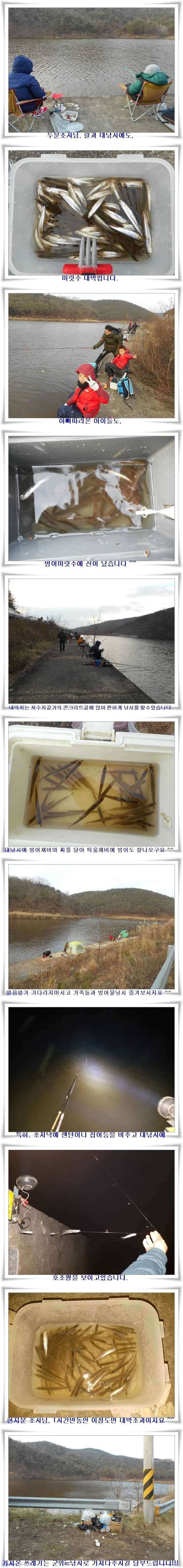 군위빙어 물낚시 대박 (조황조행기 - 특파원조황)