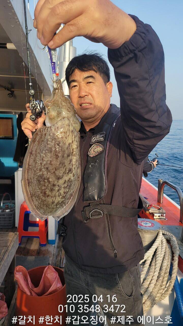 제주에이스호4월16일심해갑오징어조황입니다010 35483472010 3860 3472977톤22인승16석운영 (조황조행기 - 바다선상조황)
