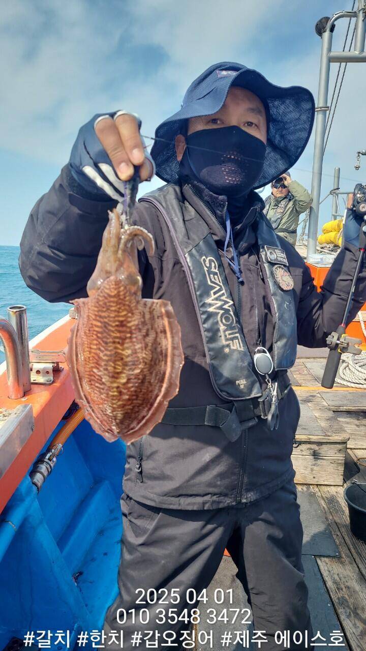 제주에이스호4월1일심해갑오징어조황입니다010 35483472010 3860 3472977톤22인승16석운영 (조황조행기 - 바다선상조황)