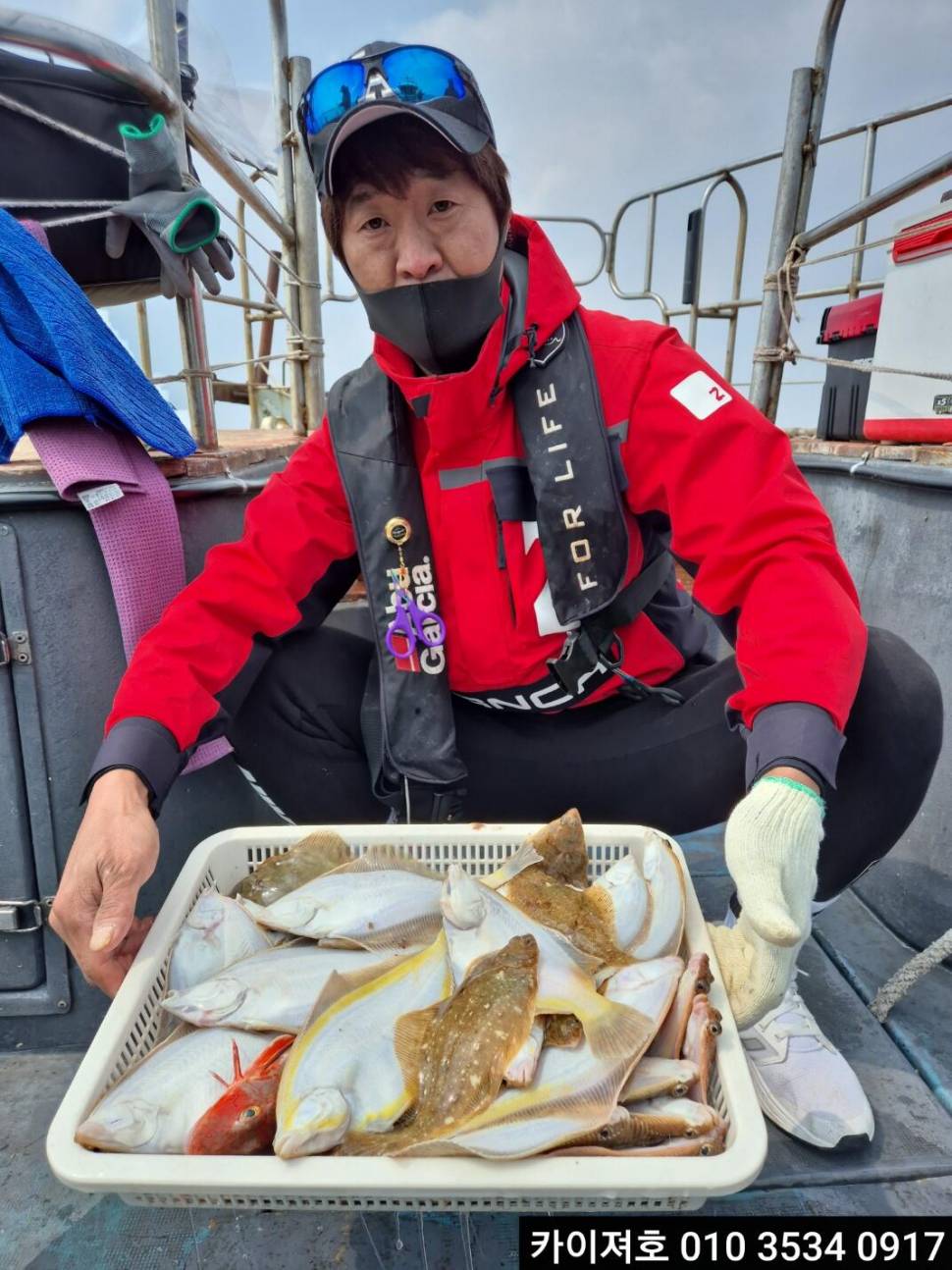 4일오전 왕도다리참가자미 푸짐한 조황 (조황조행기 - 바다선상조황)